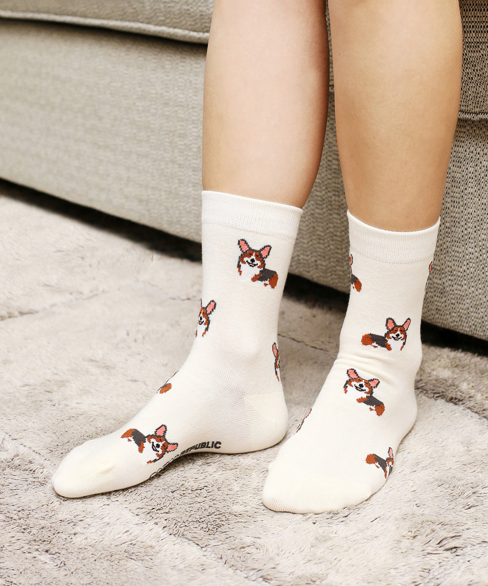 Welsh Corgi Socks (One Size) - NAYOTHECORGI - Corgi Gifts -Corgi Gift