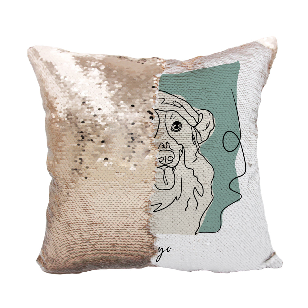 Custom sequin pillow