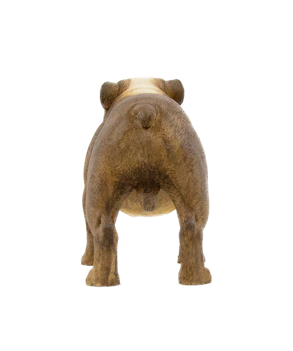 Handmade English Bulldog Statue 1:6 back view