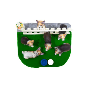 Garden Background Corgi Puppies Decoration Set