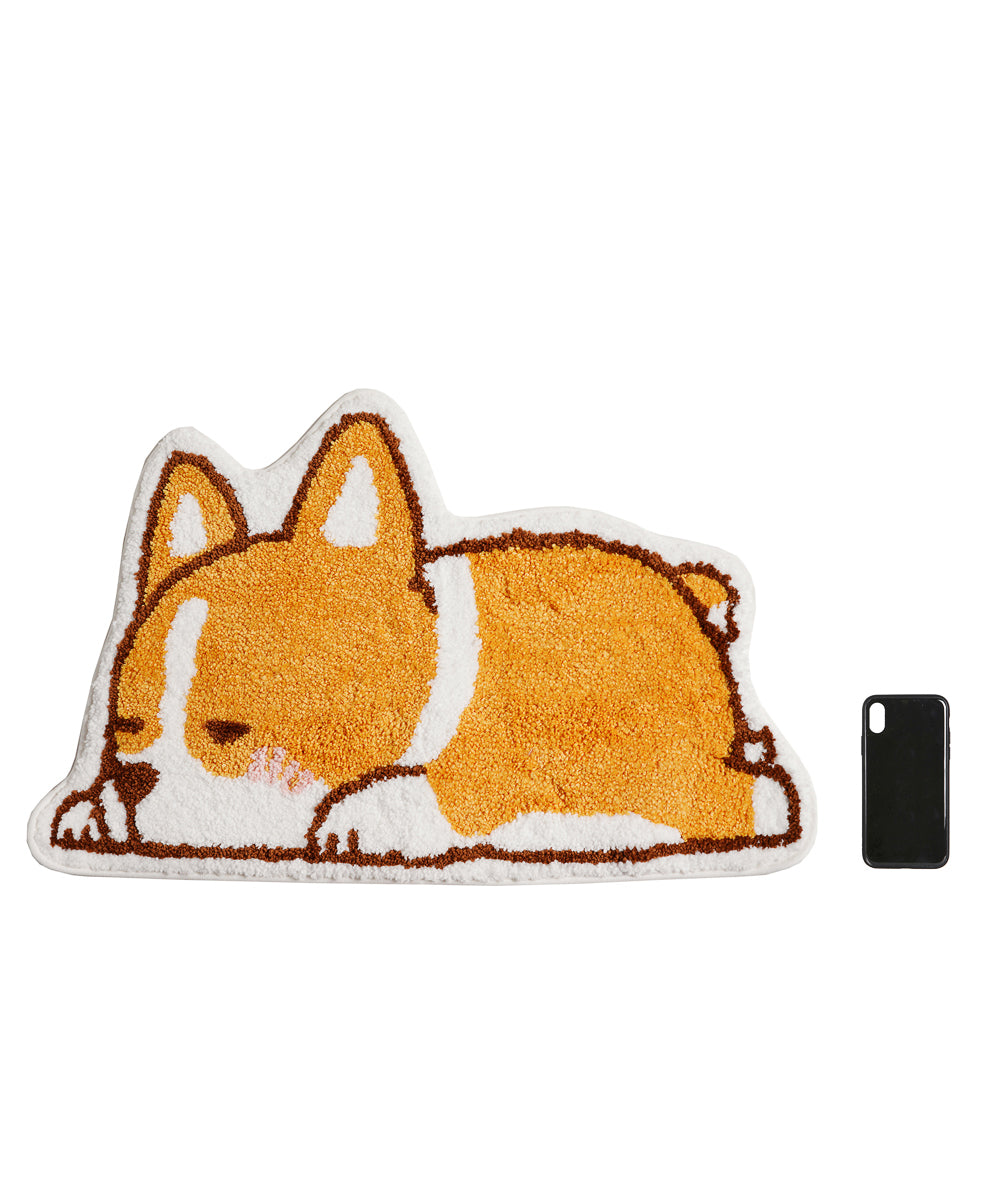 Corgi Lying Mat next to cell phone for size comparison