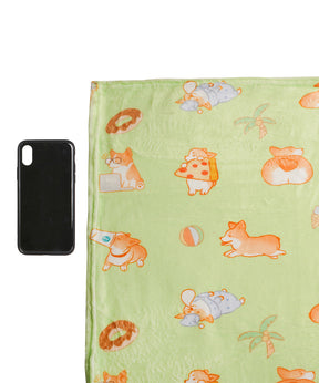 Super Soft Corgi Fleece Blanket