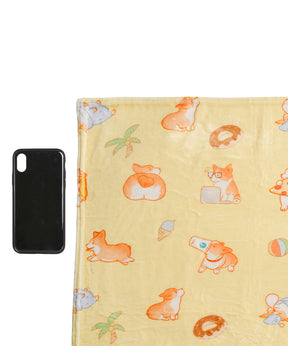 Super Soft Corgi Fleece Blanket