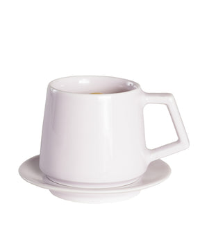 Handmade Chinaware Standing Shiba Inu Coffee Mug with Plate