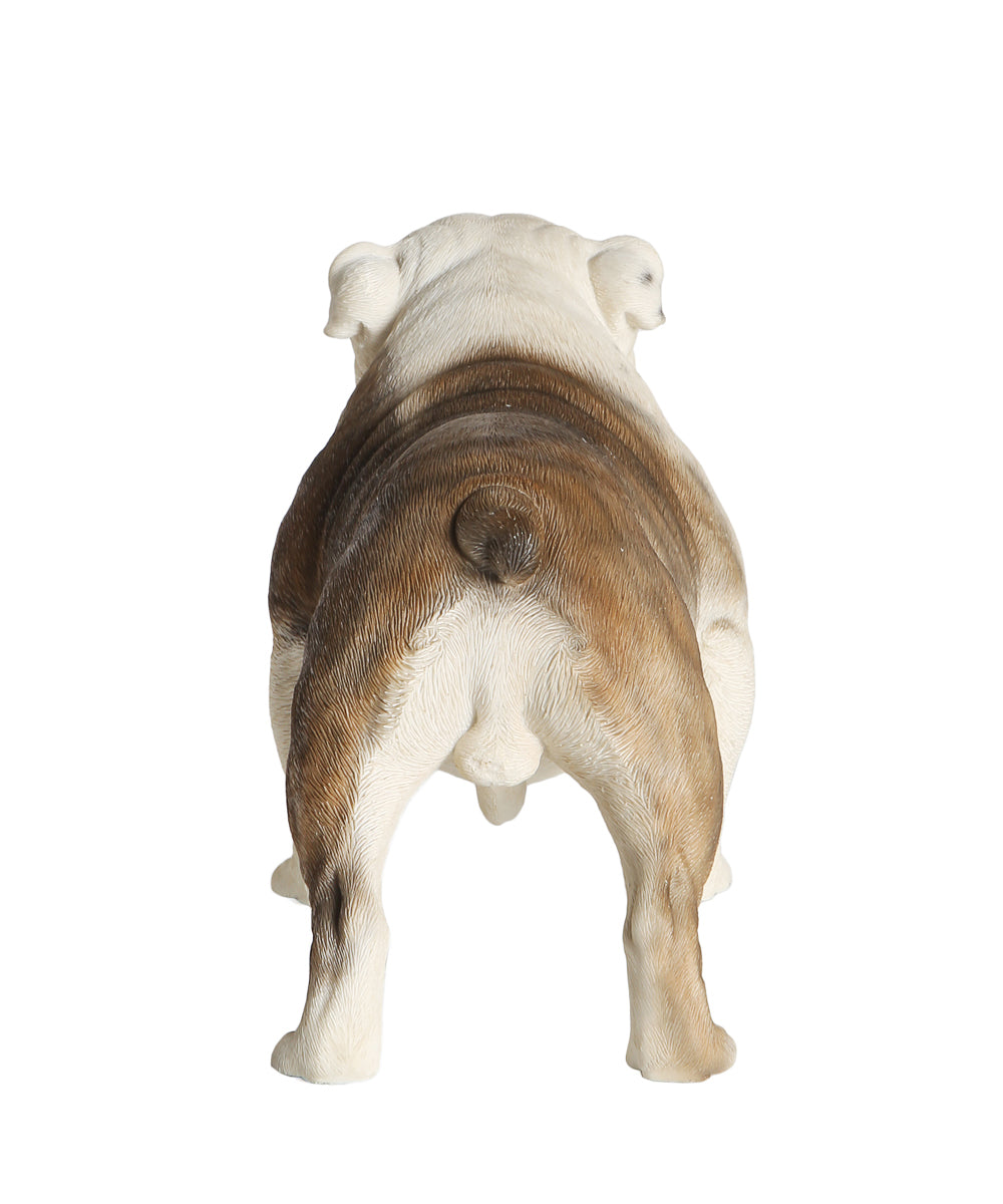 Handmade English Bulldog Statue 1:4 back view