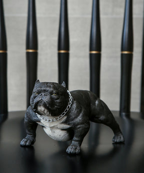 Handmade American Bully Exotic Statue 1:4 on chair
