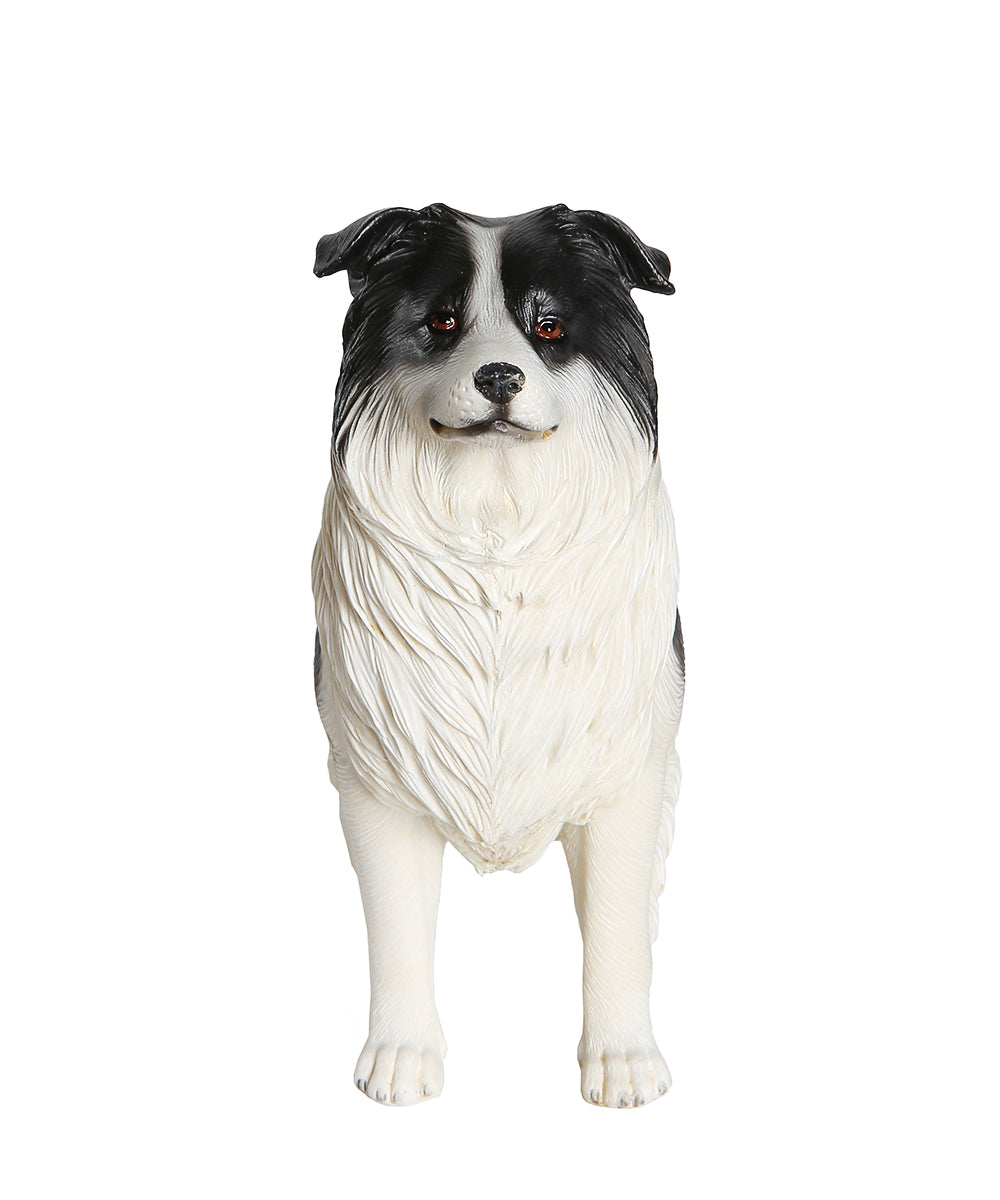 Handmade Border Collie Statue 1:6 front view