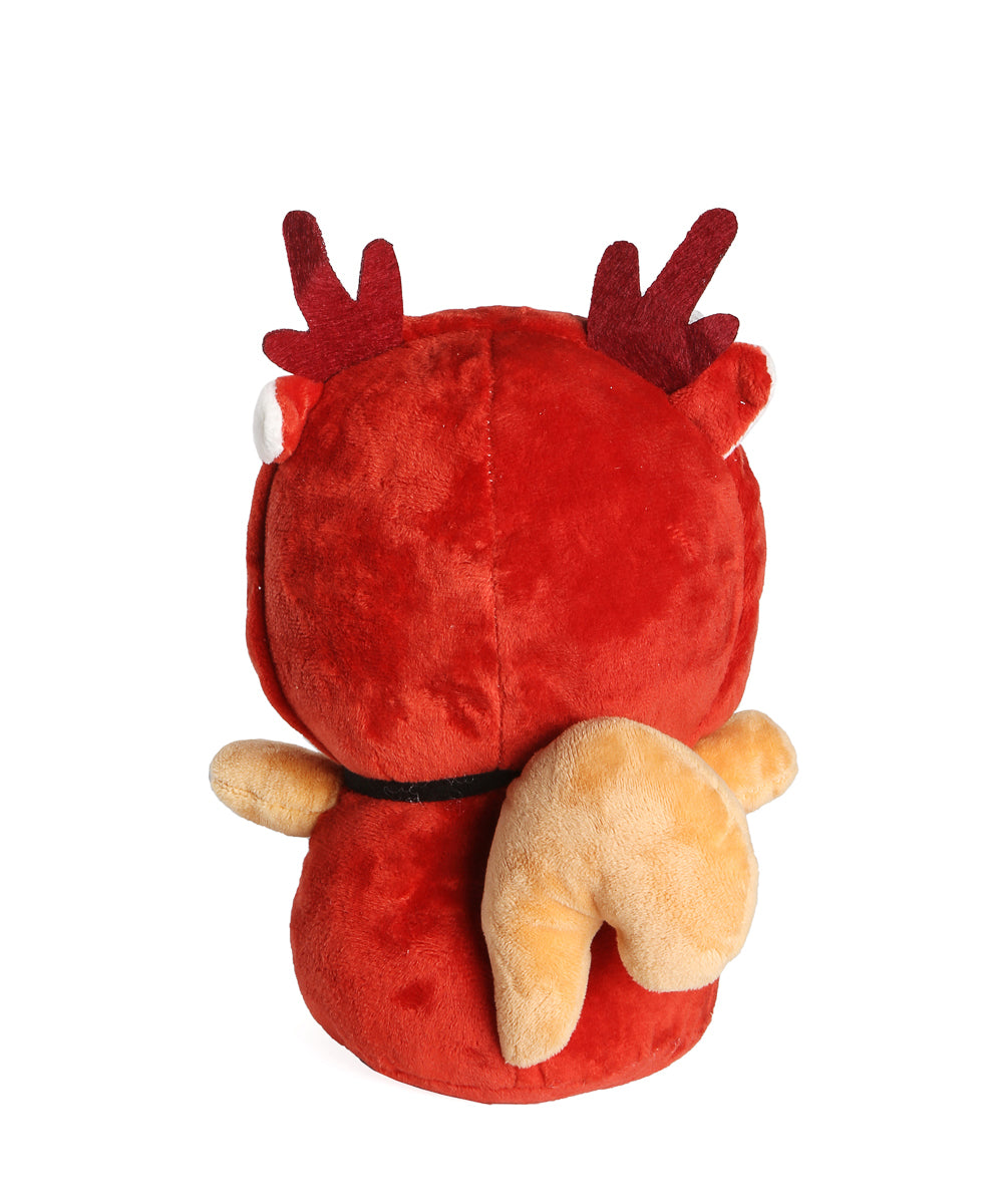 Corgi in red deer Costume Plushy back view