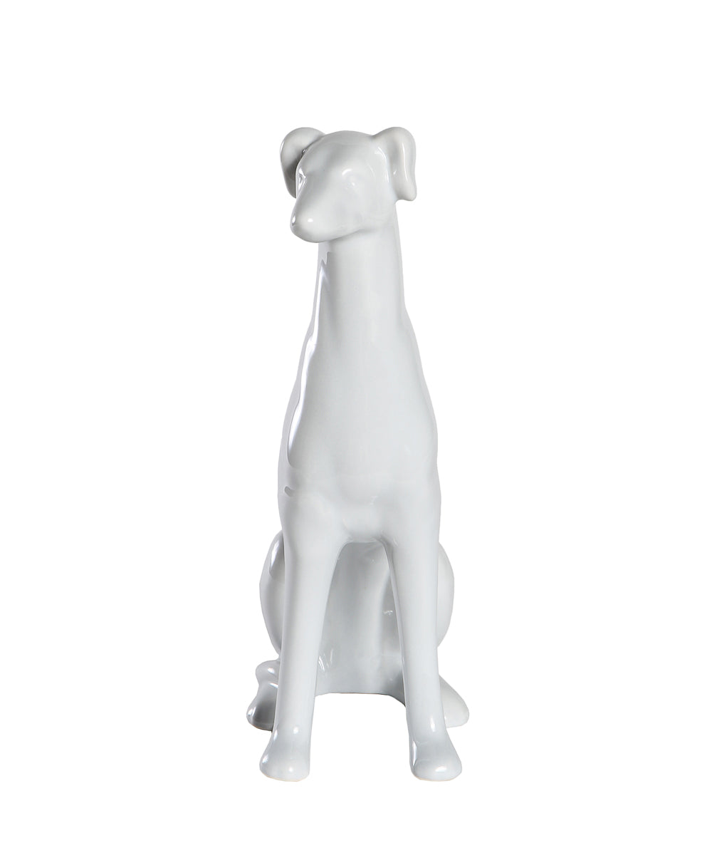 Sitting Greyhound Ceramic Pet Statue