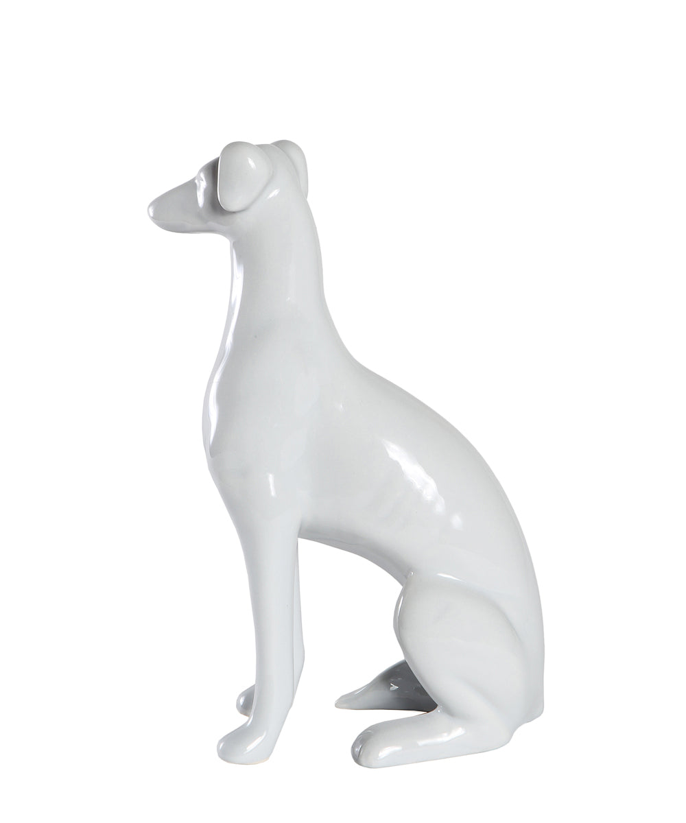 Sitting Greyhound Ceramic Pet Statue
