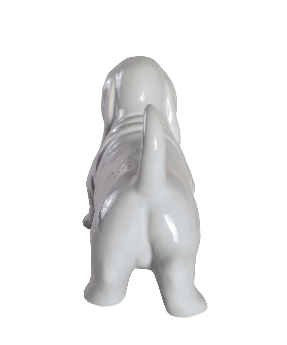 Standing Basset Hound Ceramic Statue, Custom Pet Statue