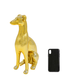 Sitting Greyhound Ceramic Pet Statue