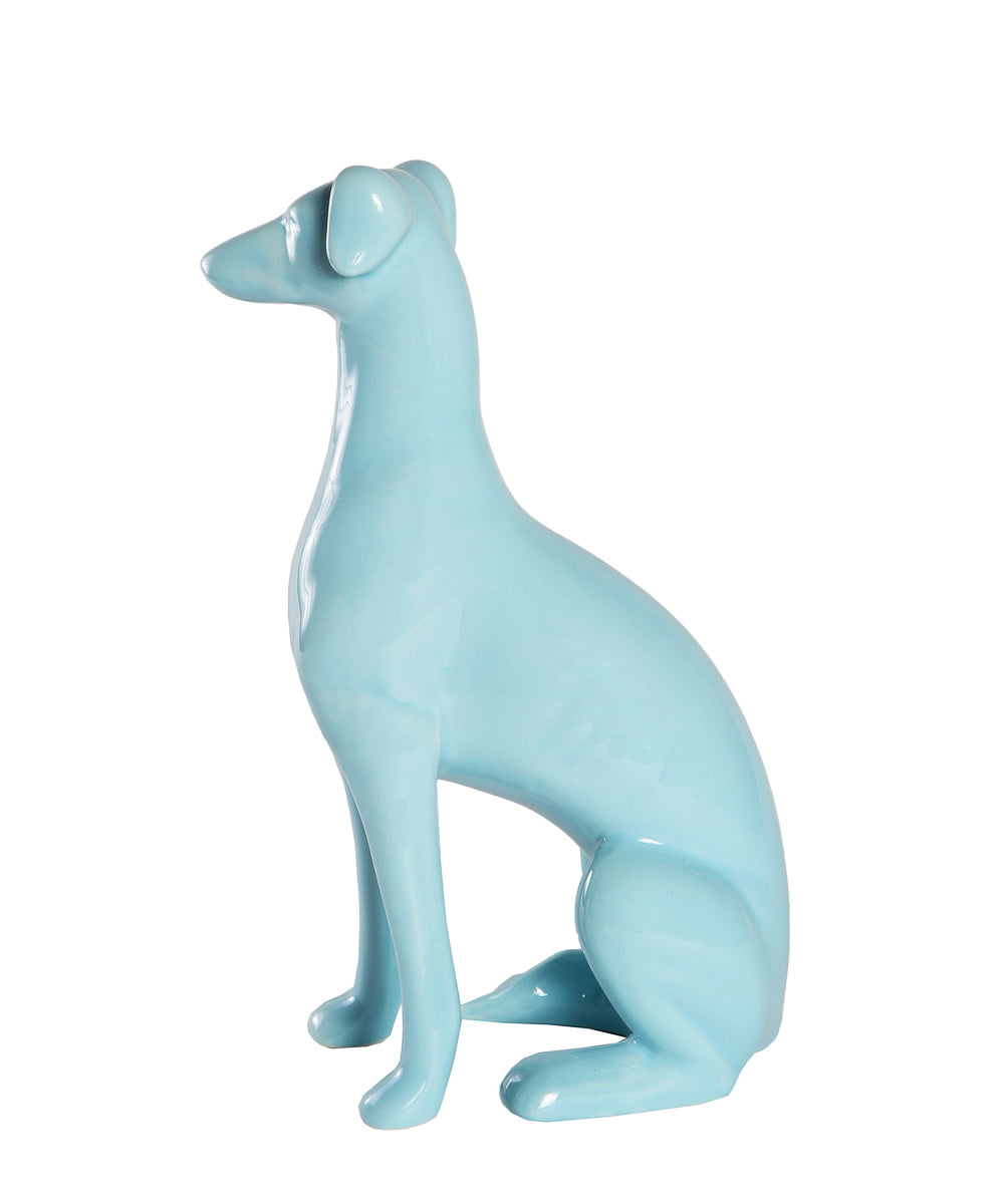 Sitting Greyhound Ceramic Pet Statue