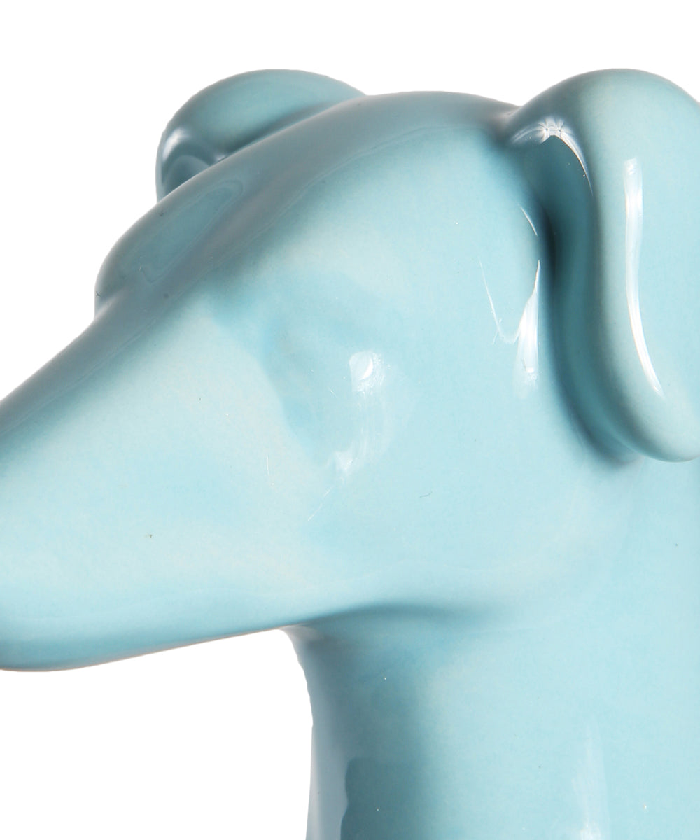 Sitting Greyhound Ceramic Pet Statue