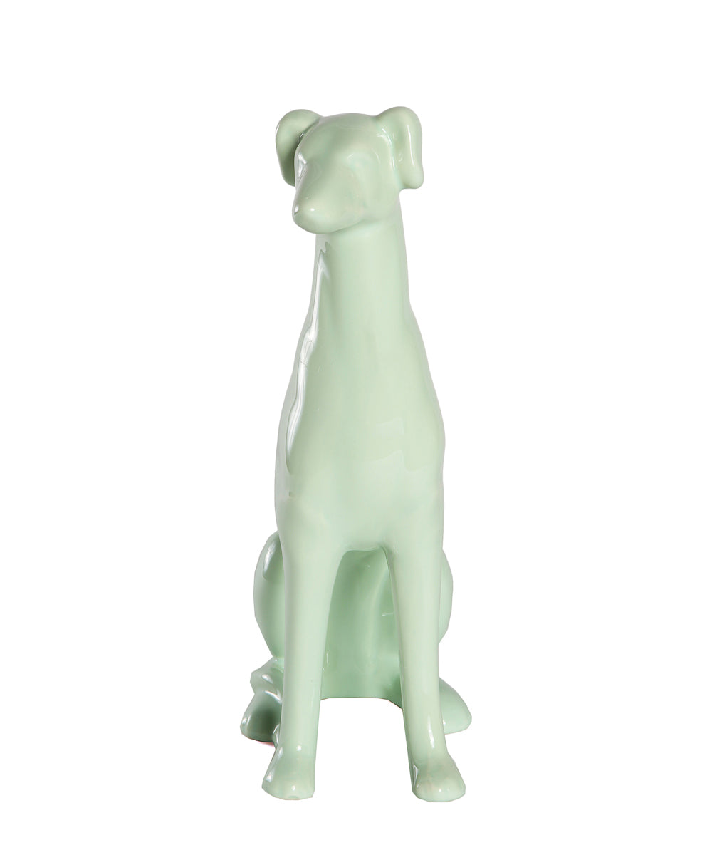 Sitting Greyhound Ceramic Pet Statue