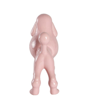 Pink Standing Poodle Ceramic Pet Statue