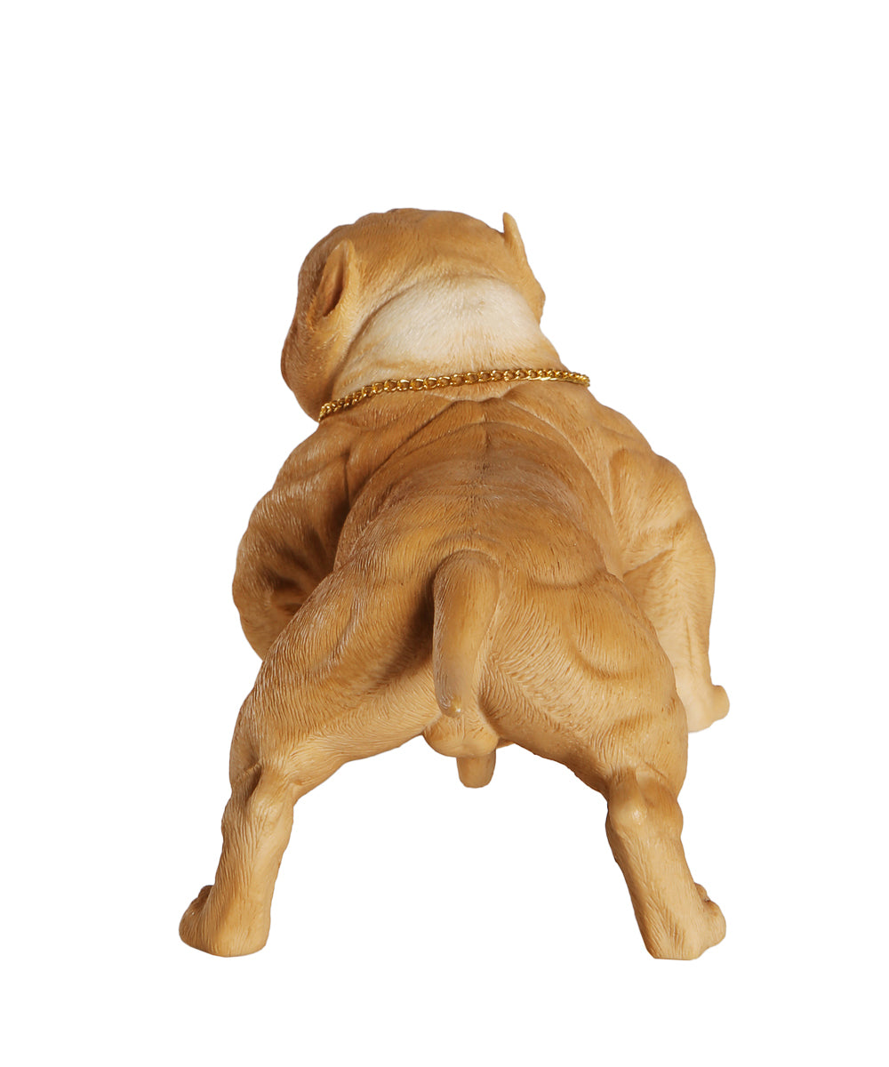 Handmade American Bully Exotic Statue 1:6 back view